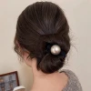 Francés premium sentido alto nivel de apariencia resaltado perla cordón de cabeza mujer tela ultra suave atado pelo temperamento alto elástico rizo de pelo details Picture